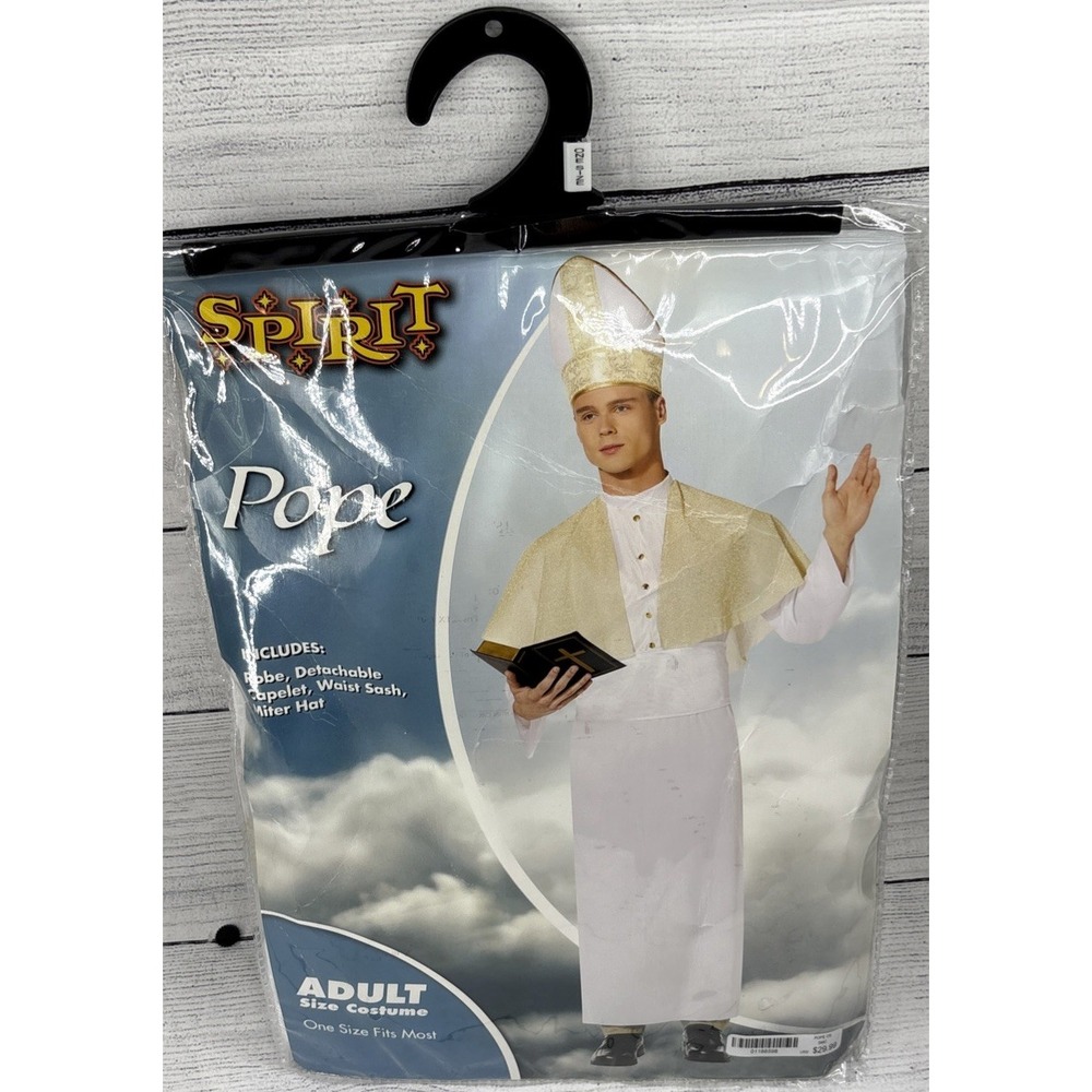 Spirit Halloween Pope Costume and The Book of Holy Hammered Adult Men One Size